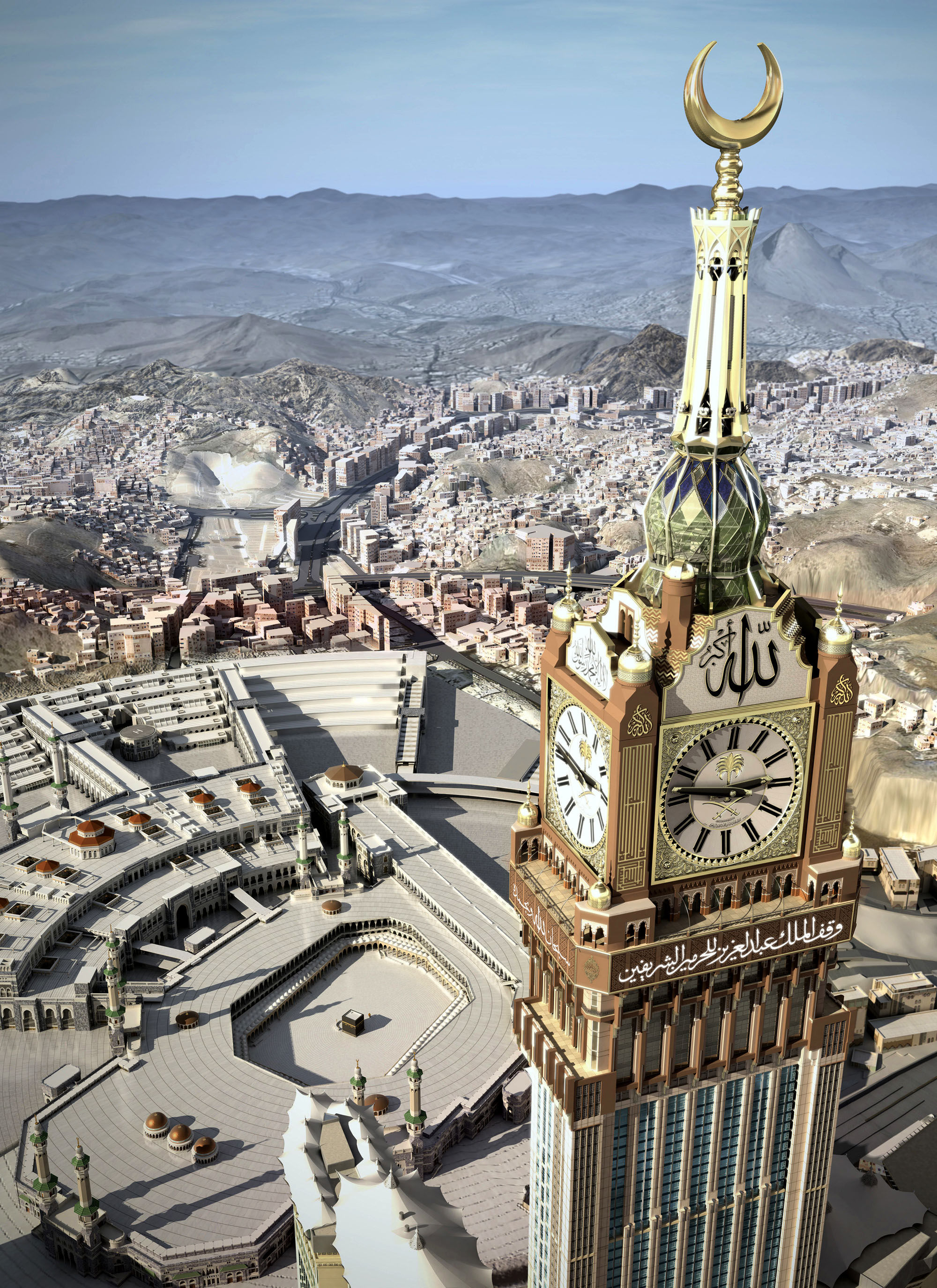 Makkah clock. Башня абрадж аль-бейт. Башня с часами в саудовской аравии. Абрадж аль-бейт (часовая королевская башня). Абрадж аль-бейт мекка.