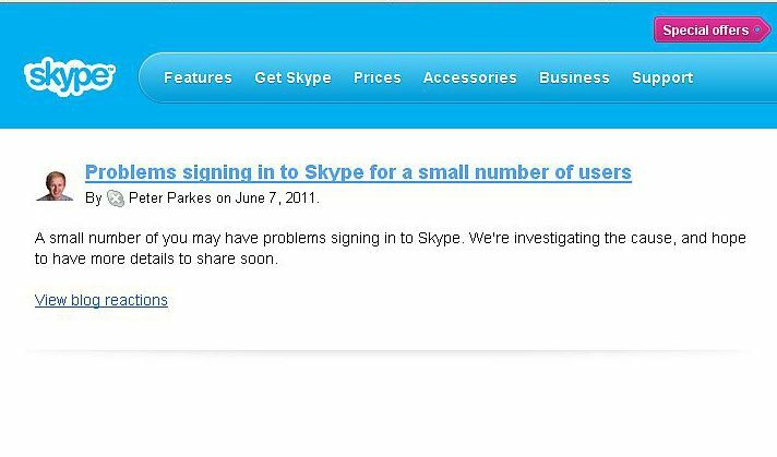 Skype отново спря в Европа за два часа