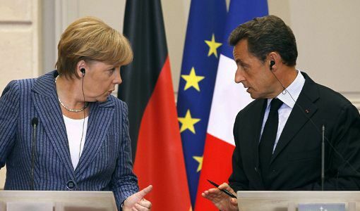 Германският канцлер Ангела Меркел и френският президент Никола Саркози<br />