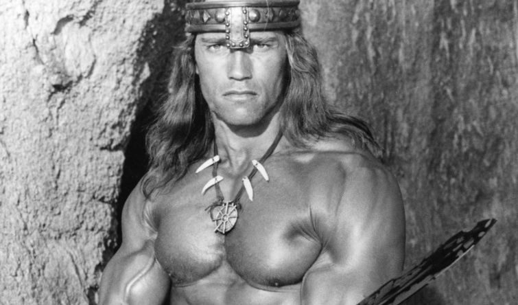 Арнолд Шварценегер като Конан Варварина през 1982 г.