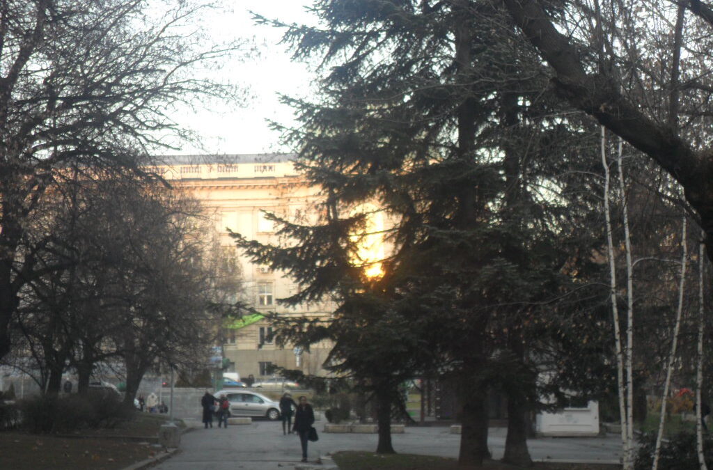 Първият зимен ден в София.