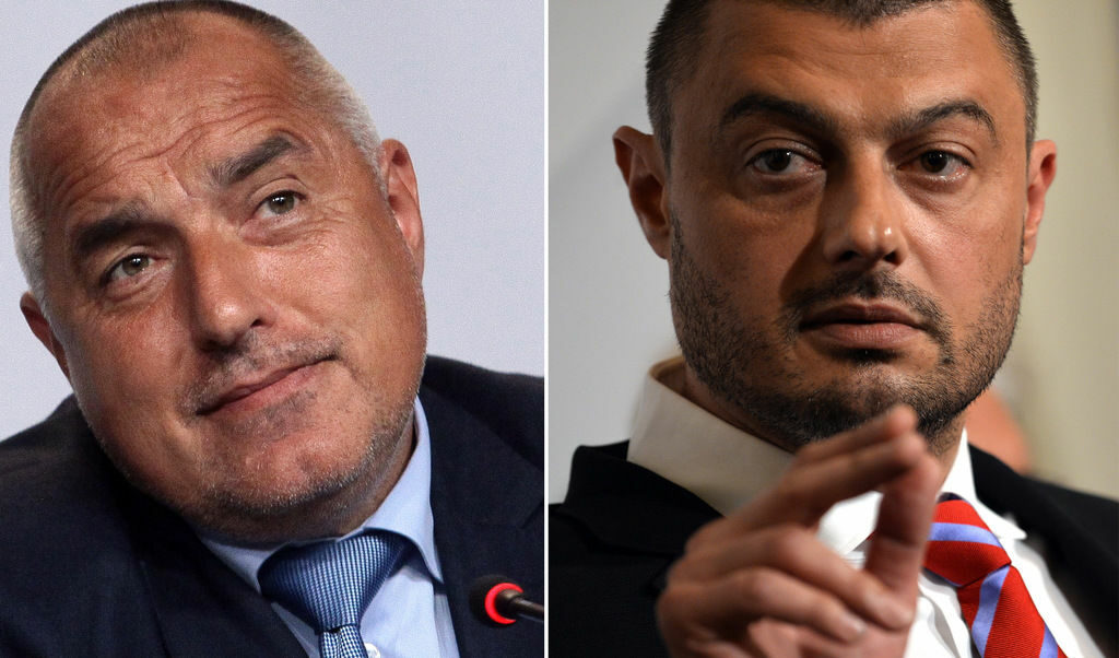 Лидерите на ГЕРБ и "България без цензура" Бойко Борисов и Николай Бареков