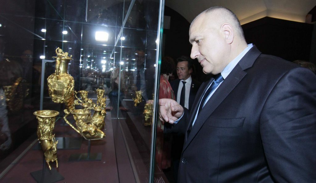 Премиерът Бойко Борисов на откриването на изложбата в Лувъра