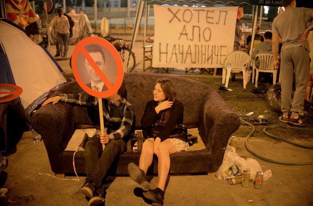 Антиправителствени протести в Скопие през май