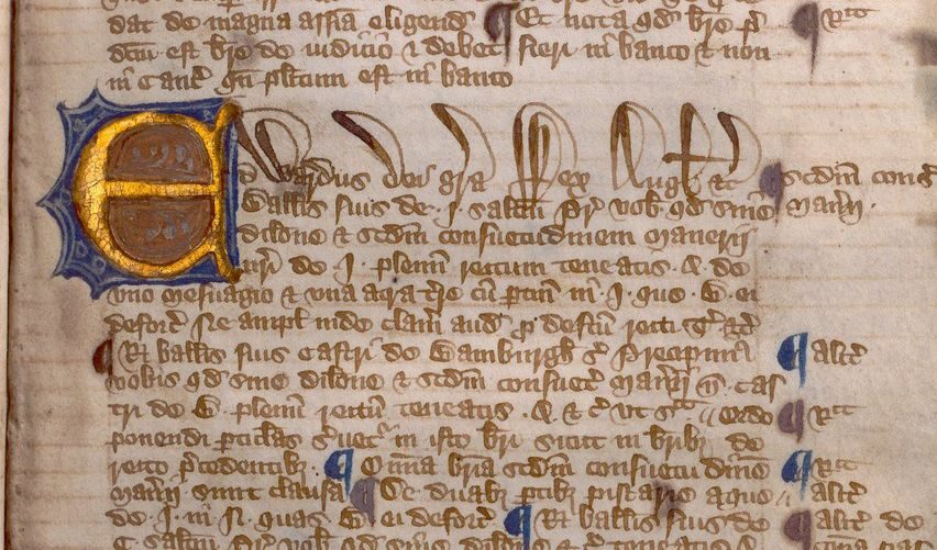Препис на Magna Carta от средата на XIV век.