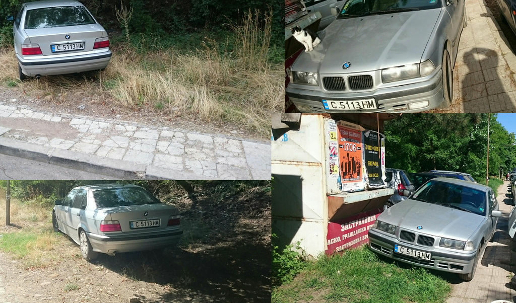 Този автомобил го има сниман около 7 пъти в <a href="http://grajdanite.bg" target="_blank">Гражданите</a>. Всекидневно нарушава правилата. Вижте част от снимките.<br /><br /><em>Тази снимка е публикувана като част от съвместен проект между "Дневник" и </em><a href="http://grajdanite.bg/" target="_blank"><em>приложението "Гражданите"</em></a><em> за намаляване на нарушенията по пътищата.</em>