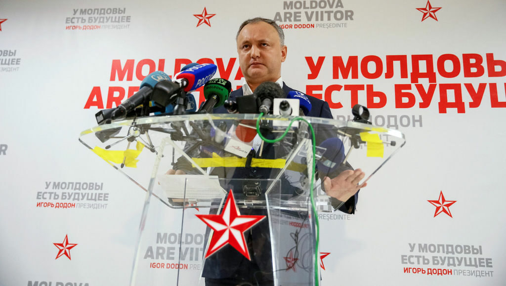 Лозунгът на кампанията на подкрепеният от социалистите Игор Додон бе "Молдова има бъдеще".
