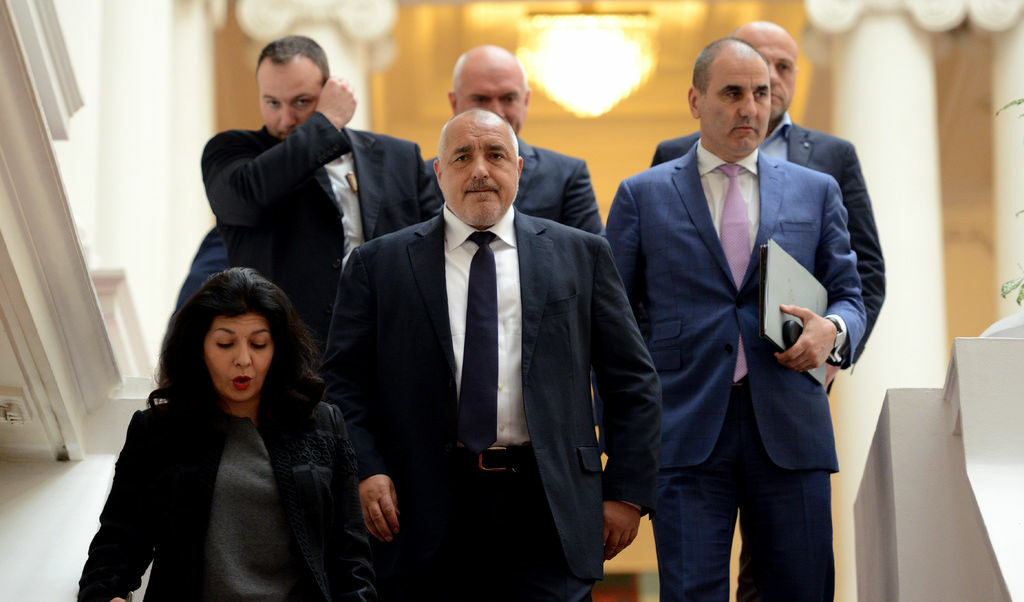 Бойко Борисов и Цветан Цветанов след срещата между БСП и ГЕРБ