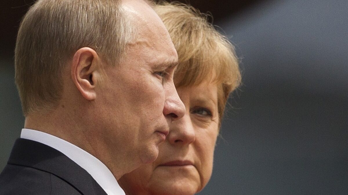 Владимир Путин и Ангела Меркел