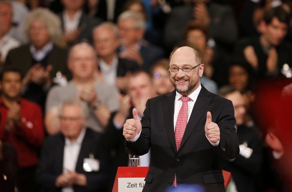 Incoming Social Democratic Party (SPD) leader and candidate in the upcoming general elections Martin Schulz after addressing an SPD party convention in Berlin, Germany, March 19, 2017. REUTERS/Fabrizio Bensch