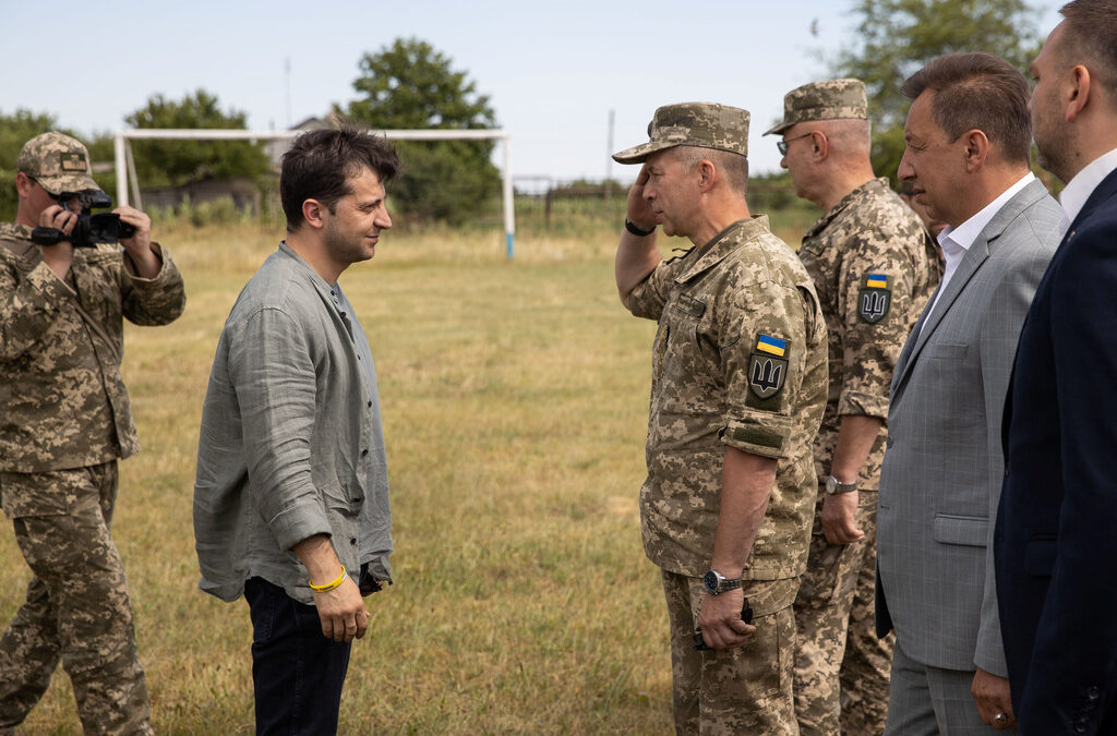 Украинският президент Володимир Зеленски в Луганск, 7 юли 2019 г.