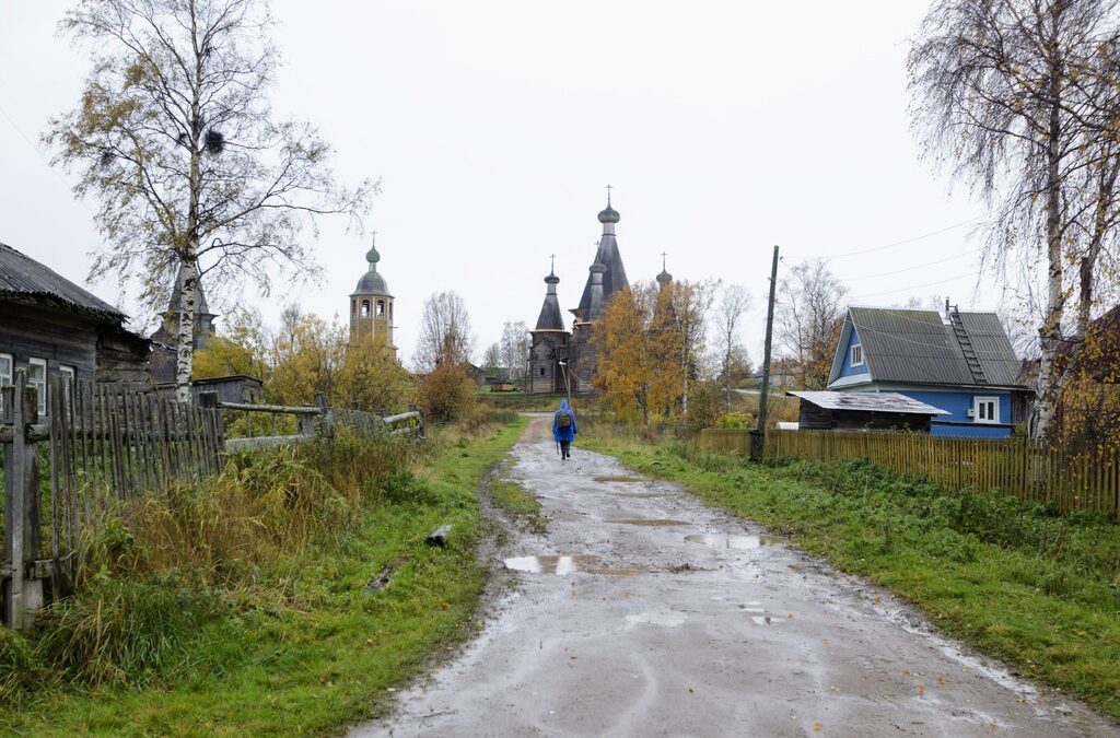 Село Ньонокса в Архангелска област, близо до мястото на инцидента