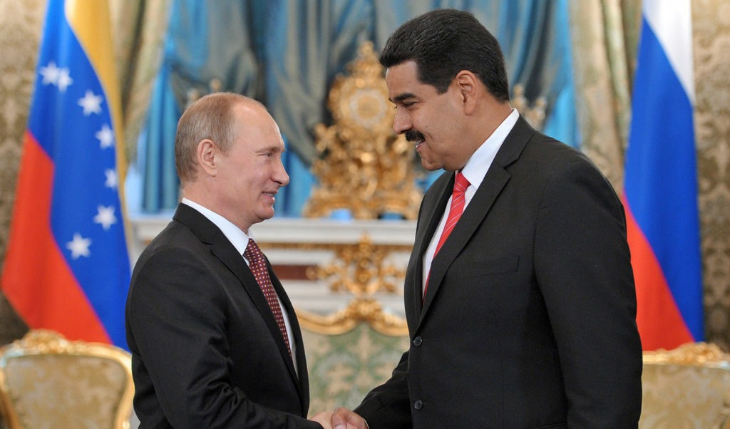 Президентите на Русия и Венецуела, Владимир Путин и Николас Мадуро, 2013 г.