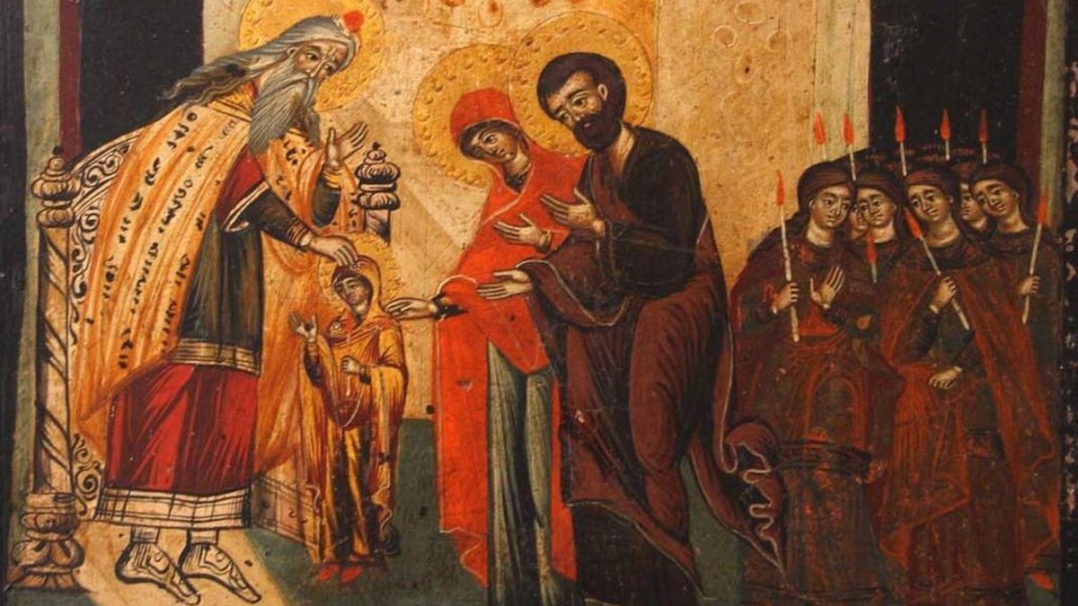 Православна икона от XVII или XVIII век изобразяваща Въведение Богородично, <a href="https://heritagemalta.org/muza-national-community-art-museum/">Национален музей на изящните изкуства</a>, Валета (Малта).<br /><br />Снимката се разпространява под лиценз Creative Commons <a href="https://creativecommons.org/licenses/by-sa/3.0/">CC BY-SA 3.0</a><br />