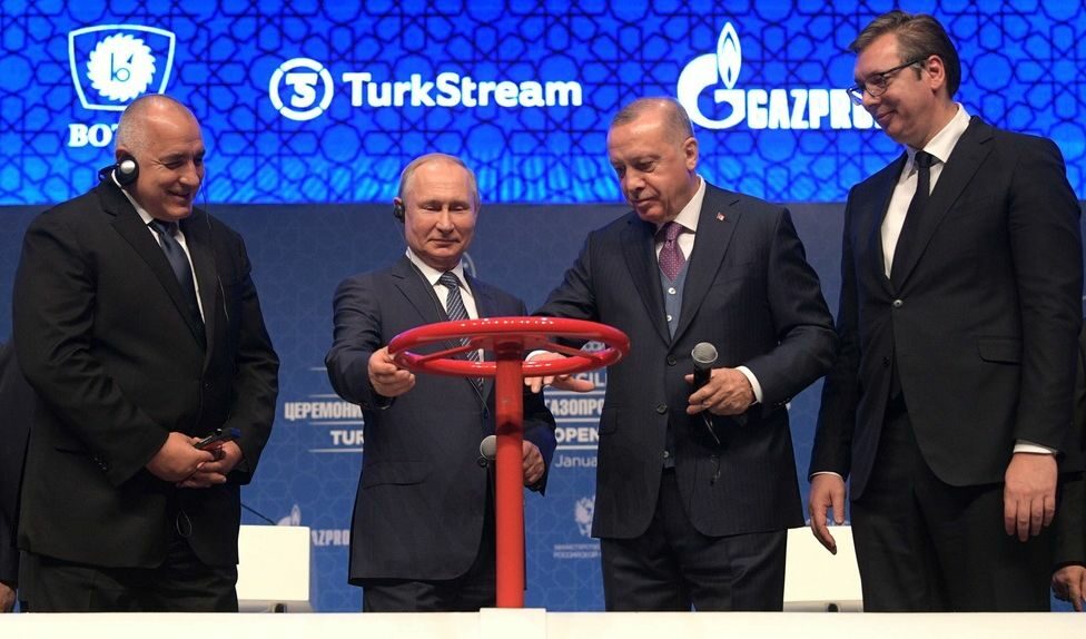 Официалното откриване на "Турски поток" на 10 януари 2020 г.