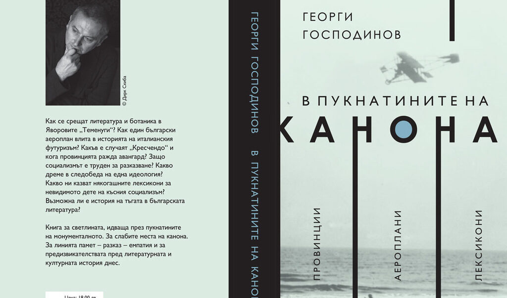 "В пукнатините на канона" е сборник с есеистични текстове