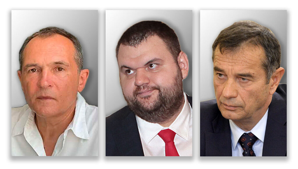 Санкционираните Васил Божков, Делян Пеевски и Илко Желязков.
