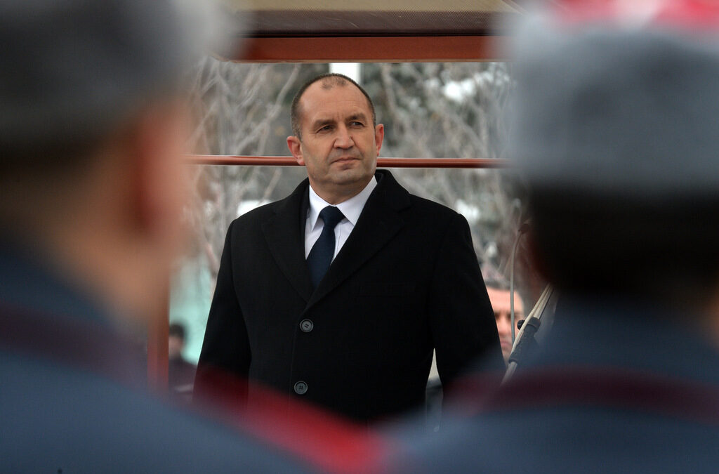 Румен Радев на церемонията по встъпване в длъжност за първия си мандат през 2017 г.