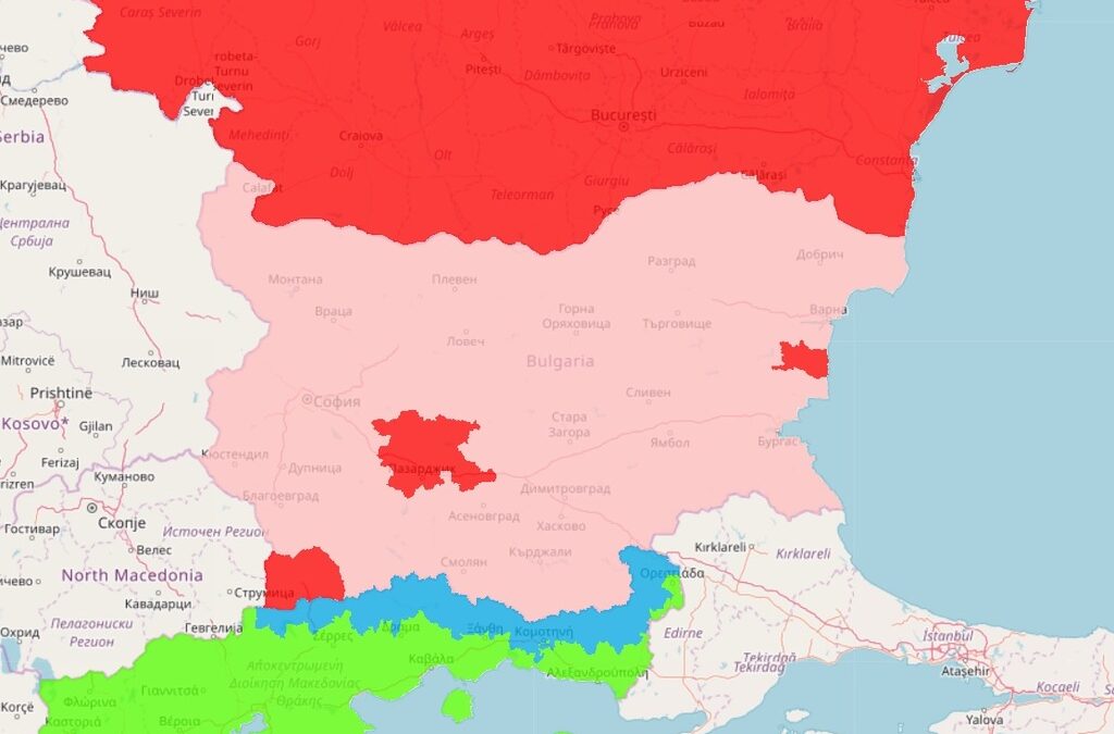 Картата е предоставена от агенцията по храните.