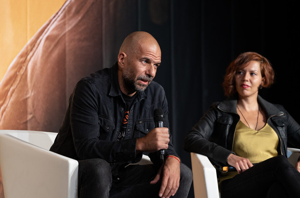 Николай Стефанов и Ралица Големанова преди премерата на филма им в Перник