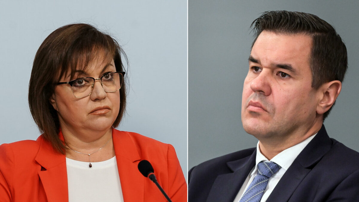 Предходният министър на икономиката Корнелия Нинова и настоящият Никола Стоянов.