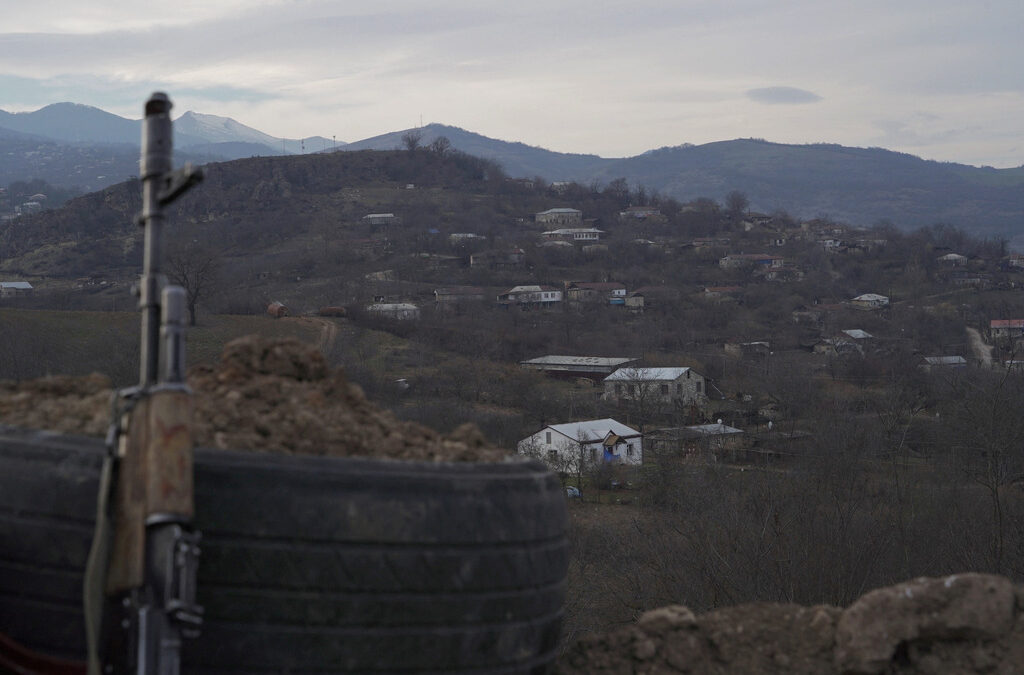 Село Тагавард в района на Нагорни Карабах, което беше разделено между Армения и Азербайджан след поредния изблик на напрежение през януари 2021 г.