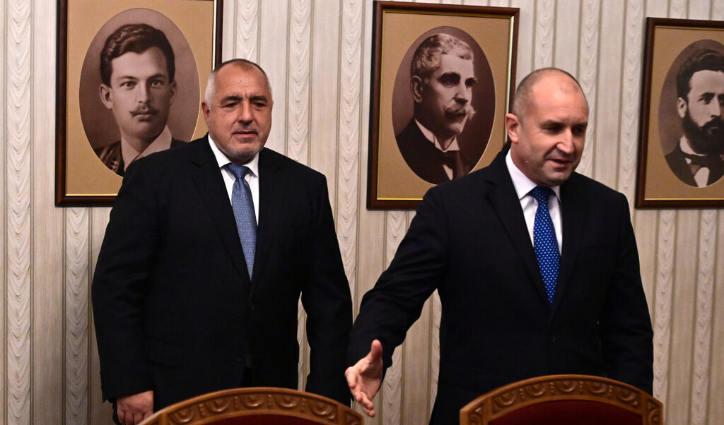 Консултации при президента Румен Радев с партия ГЕРБ за съставяне на правителство след предсрочните парламентарни избори на 2 април Бойко Борисов