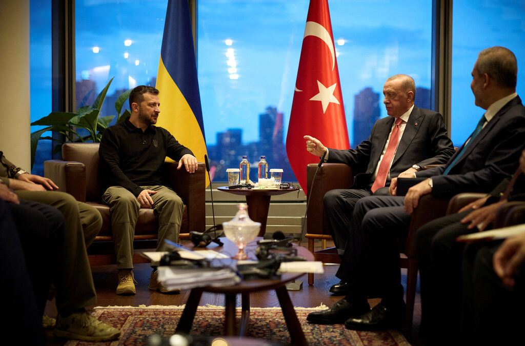 Володимир Зеленски се срещна днес с турския президент Реджеп Ердоган в Ню Йорк.