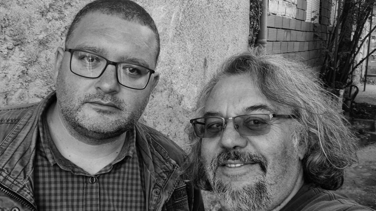 Издателят Манол Пейков (вдясно) и строителният предприемач Чило Попов