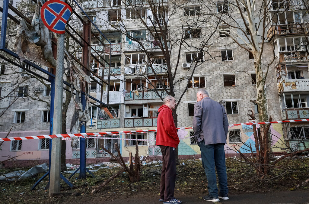Руската атака днес над Черноморск, близо до Одеса.