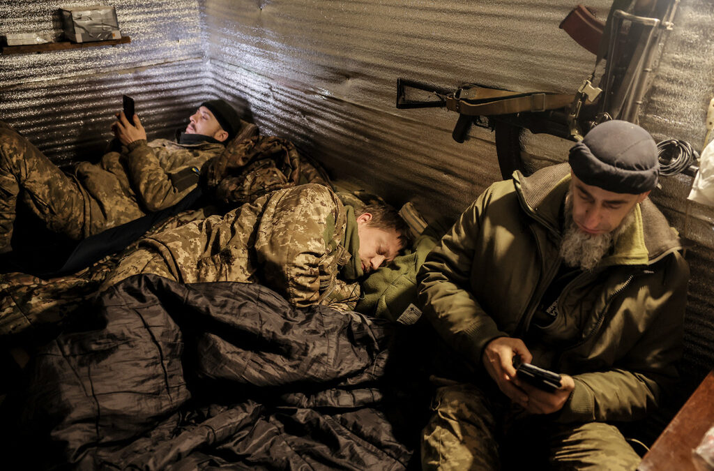 На фронтовата линия в Часив Яр. На фронтовата линия в Часив Яр.