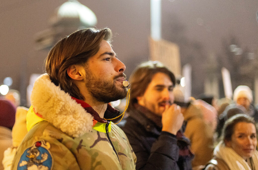 В Белград протестираха с мълчание срещу правителството