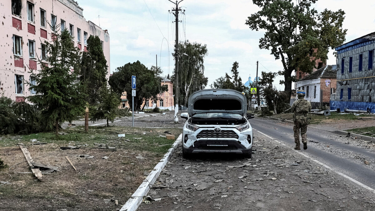 Град Суджа в Курска област, който през август бе под контрола на украинците