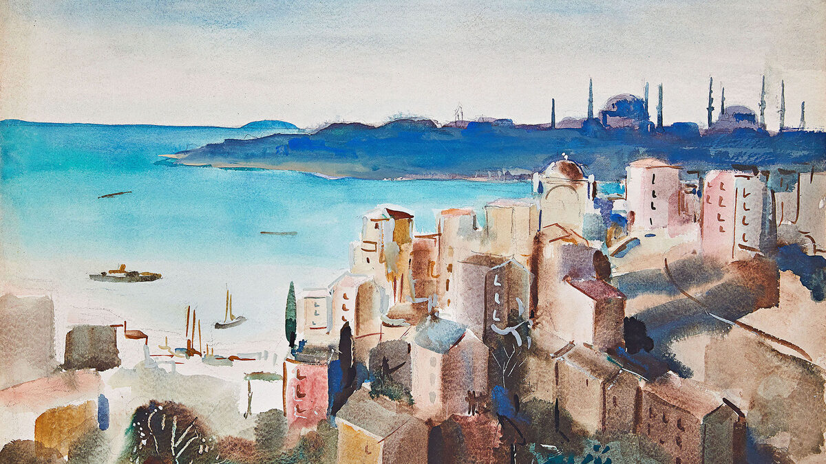 "Истанбул III", Турция, 1943, акварел върху хартия, 41.2 х 55 см