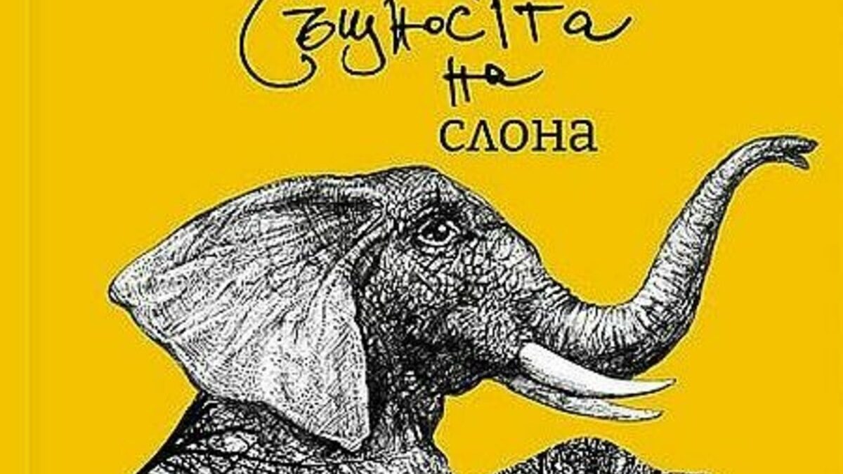 Книгата е и за деца, и за възрастни. Нещо като съвременна басня, в която един слон умира да се катери по високите дървета и да танцува там. И разбира се, да пада. Вие също ли сте като слона?