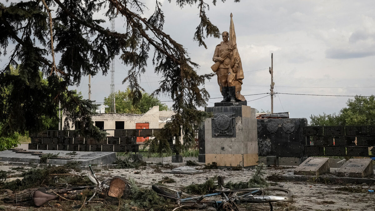Ярова, Донецка област, Украйна - снимка от 9 септември след руска атака.