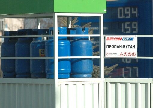 Стара бутилка за газ обгази седмина Стара бутилка за газ обгази седмина