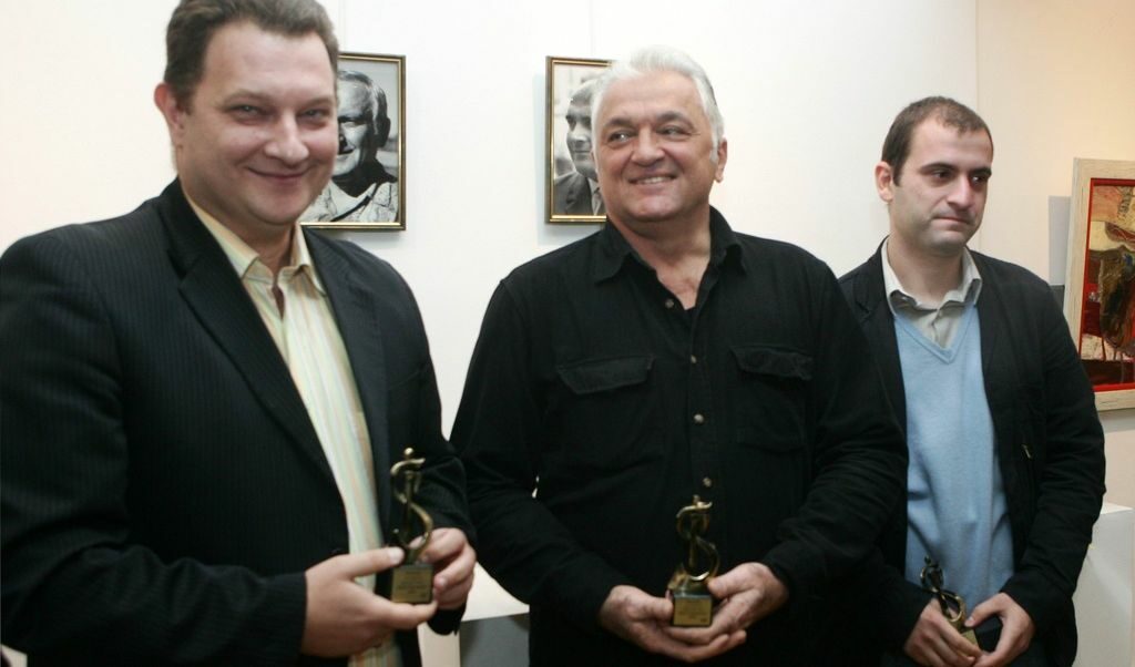 Носителите на наградите за 2009 г. Борислав Борисов, Сашо Диком и Стефан Стоянов<br />