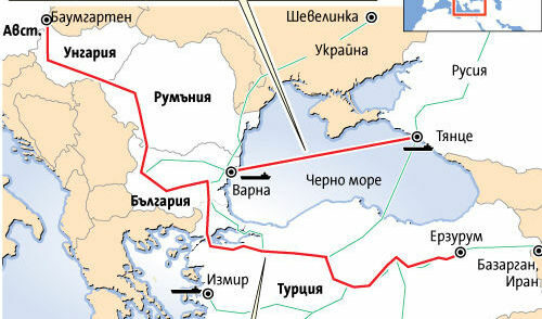 От къде е планирано да минават "Набуко" и "Южен поток"<br />