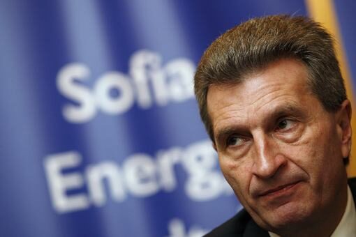 Еврокомисарят по енергетиката Гюнтер Йотингер<br />