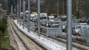 Задръствания от днес по столичния бул. "Цар Борис III" заради ремонта на трамвайните релси