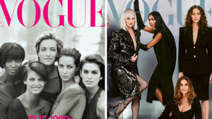 "Вог" повтори със супермодели легендарна корица от 1990 г.