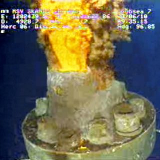 File frame grab of oil and gas continuing to leak at the Deepwater Horizon oil spill site in the Gulf of Mexico