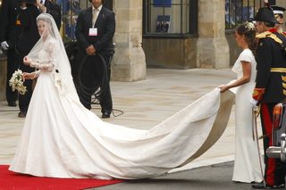 Kate Middleton arrives to Westminster Abbey for her marriage to Britain's Prince William in central London