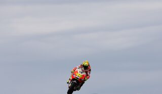 Ducati MotoGP rider Valentino Rossi of Italy rides during the qualifying session of the Australian Grand Prix on Phillip Island near Melbourne