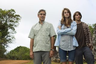 Actors Clooney, Woodley and Krause are shown in a scene from The Descendants" in this publicity photo