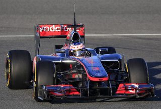McLaren Formula One driver Button of Britain drives in Jerez