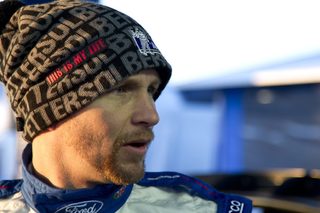Norway's Solberg, who drives a Ford Fiesta WRC, looks on during the qualification for the World Rally Championship Rally Sweden in Hagfors