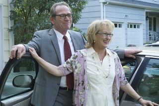 Publicity photo of actors Tommy Lee Jones and Meryl Streep in scene from "Hope Springs"