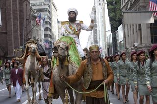 Publicity photo of actor Sasha Baron Cohen in scene from "The Dictator"